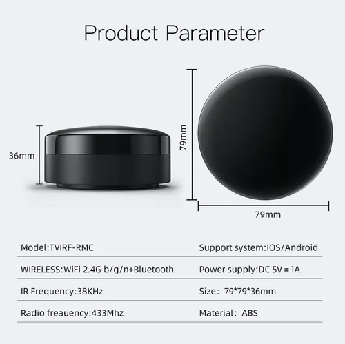 Imagen 3 de 6 de Control Remoto Universal Ir + Rf Para App Tuya / Smartlife